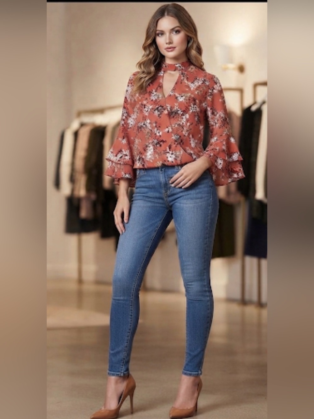Monteau Floral Women's Top